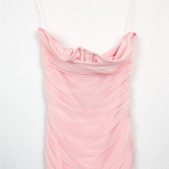 House of CB Fairy Pink Mesh Maxi Dress - Picture 5 of 9
